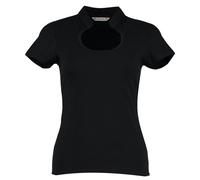 Kustom Kit Women's Keyhole Top in Black | Size: 8-10 Kustom Kit Black 8-10