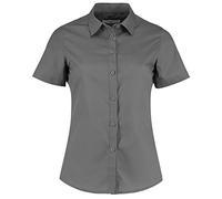 Kustom Kit Womens/Ladies Short Sleeve Poplin Shirt (24) (Graphite)