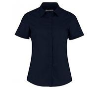Kustom Kit Womens/Ladies Short Sleeve Tailored Poplin Shirt (28) (Dark Navy)