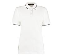 St Mellion Cotton Pique Tipped Polo Shirt Kustom Kit Off White 8