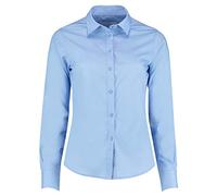 Kustom Kit Womens Long Sleeve Tailored Poplin Business Shirt - Light Blue, Size 6