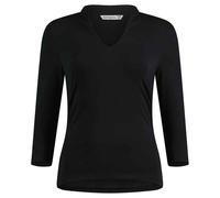 Kustom Kit Women's Mandarin Collar 3 4 Sleeve Top in Black | Size: 20-22 Kustom Kit Black 20-22
