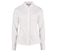 Kustom Kit Women's Mandarin Collar Long Sleeve Shirt Tailored Fit Easy Iron