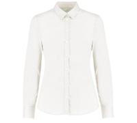 Kustom Kit Women's Oxford Stretch Tailored Long-Sleeved Shirt in White | Size: 16 Kustom Kit White 16