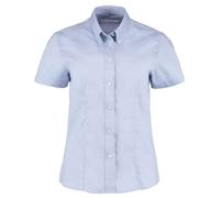 Kustom Kit Women's Premium Oxford Tailored Short-Sleeved Shirt in Light Blue | Size: 26 Kustom Kit Light Blue 26
