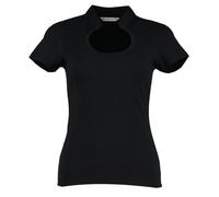 Kustom Kit Women's Regular Fit Keyhole Neck Corporate Top KK755 - Short Sleeve