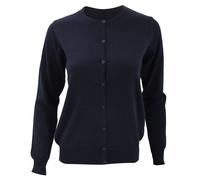 Kustom Kit Women's Round Neck Cardigan Knitwear in Navy | Size: 8 Kustom Kit Navy 8