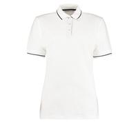 Kustom Kit Women's St Mellion Cotton Pique Tipped Polo Shirt in Off-White | Size: 18 Kustom Kit Off-White 18
