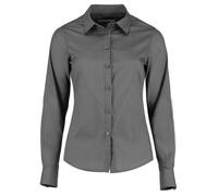 Kustom Kit Women's Tailored Long Sleeve & Rounded Hem Poplin Shirt