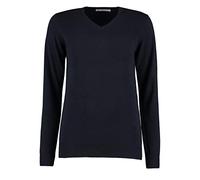 Kustom Kit Women's Women's Arundel V Neck Sweater (Long Sleeve) Regular Fit Plain V-Neck Long Sleeve Sweatshirt, Blue (Navy Kk-NVY-), 20