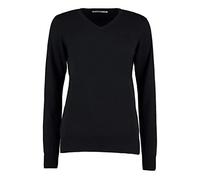 Kustom Kit Women's Women's Arundel V Neck Sweater (Long Sleeve) Regular Fit Plain V-Neck Long Sleeve Sweatshirt, Black (Black Kk-Blk-), 20