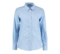 Kustom Kit Women's Women's Workwear Oxford Shirt (Long Sleeve) Regular Fit Plain Round Collar Long Sleeve Shirt, Blue (Light Blue Kk-LBL-), 10