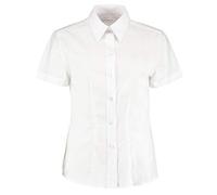 Kustom Kit Women's Women's Workwear Oxford Shirt (Short Sleeve) Regular Fit Plain Round Collar Short Sleeve Shirt, White (White Kk-Wte-), 8