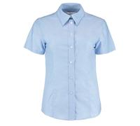 Kustom Kit Women's Oxford Blouse Short Sleeve Tailored Fit Workwear