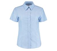 Kustom Kit Women's Workwear Oxford Short Sleeve Shirt in Light Blue | Size: 14 Kustom Kit Light Blue 14