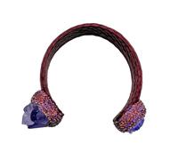 Kusum51 Fashionable Trendy Adjustable Cuff Bracelet Crafted With Exotic Leather Druzy Stones Lovely Bangle Romantic Gift For Woman, Portable, Druzy stones, druzy stones