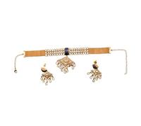 Kusum51 Luxurious Mossanite Polki Jewelry Ensemble A Statement Of Sophistication And Opulence Perfect For Elevating Any Special Occasion With Its Radiant Beauty., Portable, Mossanite stones, Polki