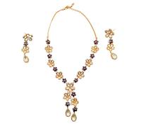 Kusum51 Luxurious Mossanite Polki Jewelry Ensemble A Statement Of Sophistication And Opulence Perfect For Elevating Any Special Occasion With Its Radiant Beauty., Portable, Mossanite stones, Polki