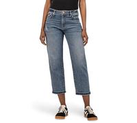 KUT from the Kloth Women's Sienna Baggy Boyfriend Crop Roll-up Reg Hem in Passion, Passion, 14