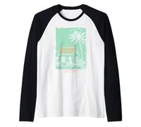Kuta Bali Indonesia Souvenir Vintage Surf Art Raglan Baseball Tee