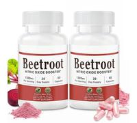 KutaKuta 2 Bottle Beetroot Capsules - Non-GMO, Improve Endurance/Aerobic, Alleviate Fatigue, 60 Capsules Beetroot Supplement Extract 1300mg for Adult, Home, Office, Outdoor