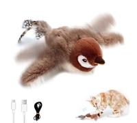 KutaKuta Flapping Bird Cat Toy - Interactive Toys for Cats Rechargeable Flying Chirping Bird Cat Toy, Flapping Wings Cat Birds Toys, Touch Activated Flappy Birds Cat Toys for Cats(Cannot Fly)