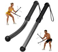 KutaKuta New Upgrade Ropeless Battle Ropes for Home Gym, 2 PCS Portable Quiet Cordless Battle Ropes for Women Men, Weighted Strength Training Gym Equipment for Arms, Core, Butt, Back, Legs (Black)