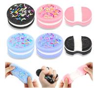 KutaKuta Squishy Sticky Biscuit Stress Relief Toy, 6 PCS Blackpink Taba Squishy Fufu Squishy Dumpling Squishy Squeeze Toys, Squishy Toys Sticky Squishy Stress Relief Squishy for Women Men