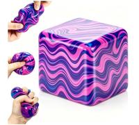 KutaKuta Sugar Cube Squishy,Cube Stress Balls Soft Squishy Toys Portable Ball Square Stress Balls Anxiety Relief Fun ADHD Sensory Toy Sensory Feelings Toys For DHD Autism