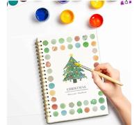 KutaKuta Watercolor Workbook, 12 Colors Watercolor Paint Set with Paint Brush, Beginner-Friendly Watercolour Workbooks for Adults, Art Crafting Painting Supplies for Teens (Christmas Tree)
