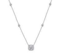 KUTCEK 925 Silver CZ Necklace Women Minimalist Geometric Collarbone Chain Luxury Dainty Jewelry Gift for Her Modern Elegance
