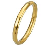 KUTCEK Bamboo Joint Ring for Women Minimalist Titanium Steel Band Geometric Stacking Jewelry Gift