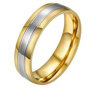 KUTCEK Couple Rings with CZ Matching His and Her Bands Titanium Steel Wedding Promise Rings Gift for Anniversary