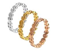 KUTCEK Dollar Sign Ring for Women 18K Gold Plated Titanium Steel Thin Minimalist Band Hip Hop Stackable Jewelry Gift
