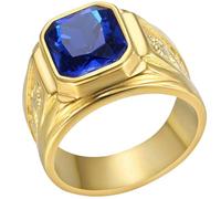KUTCEK Dragon Ring for Men Titanium Steel Gold Plated Gemstone Statement Jewelry Gift for Him Luxury Masculine Ring
