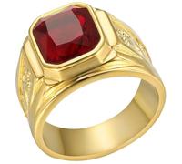 KUTCEK Dragon Ring for Men Titanium Steel Gold Plated Gemstone Statement Jewelry Gift for Him Luxury Masculine Ring