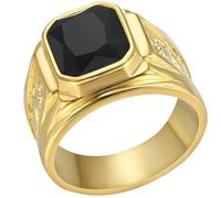 KUTCEK Dragon Ring for Men Titanium Steel Gold Plated Gemstone Statement Jewelry Gift for Him Luxury Masculine Ring