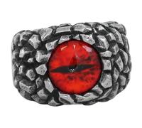 KUTCEK Evil Eye Stainless Steel Ring Mystic Punk Style Unisex Band Jewelry Gift for Couples