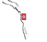 KUTCEK Geometric Enamel Moroccan Necklace Stainless Steel Women's Pendant Gift Bohemian Luxury Unique Ethnic Jewelry