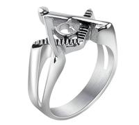 KUTCEK Masonic Ring for Men Stainless Steel Vintage Jewelry Secret Society Accessory Vintage Craftsmanship Gift for Him