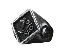 KUTCEK Men's Punk Titanium Steel Cross Ring - Gothic Biker Style Jewelry,Hip hop Rock Band Gift for Men & Women