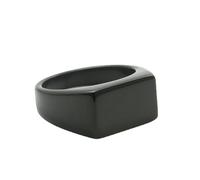 KUTCEK Men's Titanium Steel Square Ring Edgy Punk Geometric Design Vintage Gothic Jewelry Bold Retro Band for Masculine Style