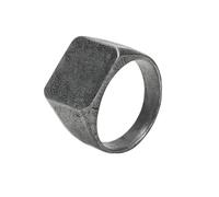 KUTCEK Men's Titanium Steel Square Ring - Solid Matte Finish Business Casual Jewelry Gift Wedding Band for Men