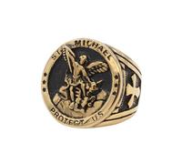 KUTCEK Men's Vintage Punk Titanium Steel Cross Ring-Stainless Steel Fashion Accessory for Trendy Guys-Retro Style Finger Ring