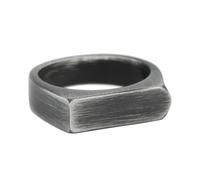 KUTCEK Minimalist Stainless Steel Ring Retro Urban Style Unisex Band Simple Textured Jewelry Gift for Couples Him Her