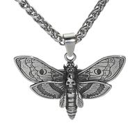 KUTCEK Nordic Steampunk Skull Wing Pendant Titanium Steel Men Necklace Dragon Chain Talisman Gift