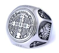 KUTCEK Punk Gothic Titanium Steel Cross Ring for Men & Women - Hip Hop Biker Jewelry, CSPB Unisex Rock Gift