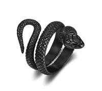KUTCEK Punk Style Titanium Steel Snake Ring Vintage Bold Animal Pattern Ideal for Fashion Enthusiasts Jewelry Gift