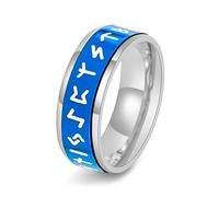 KUTCEK Rotating Viking Ring Norse Mythology Nordic Stainless Steel Jewelry for Men Viking Patriotic Gift for Husband Boyfriend