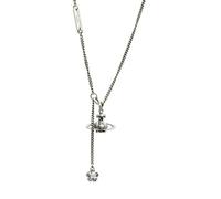 KUTCEK S925 Silver Globe Saturn Necklace Women Vintage Antique Collarbone Chain Celestial Space Holiday Jewelry Gift for Her